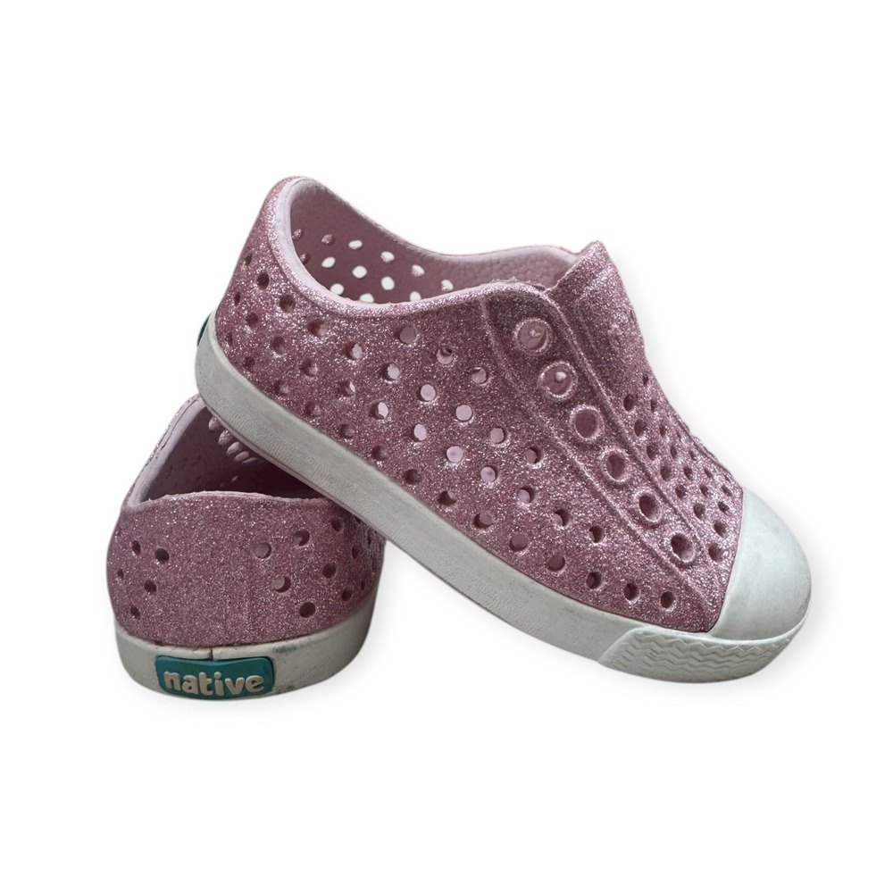 Native Glitter Pink Slip‎ On Shoes Toddler Size C4